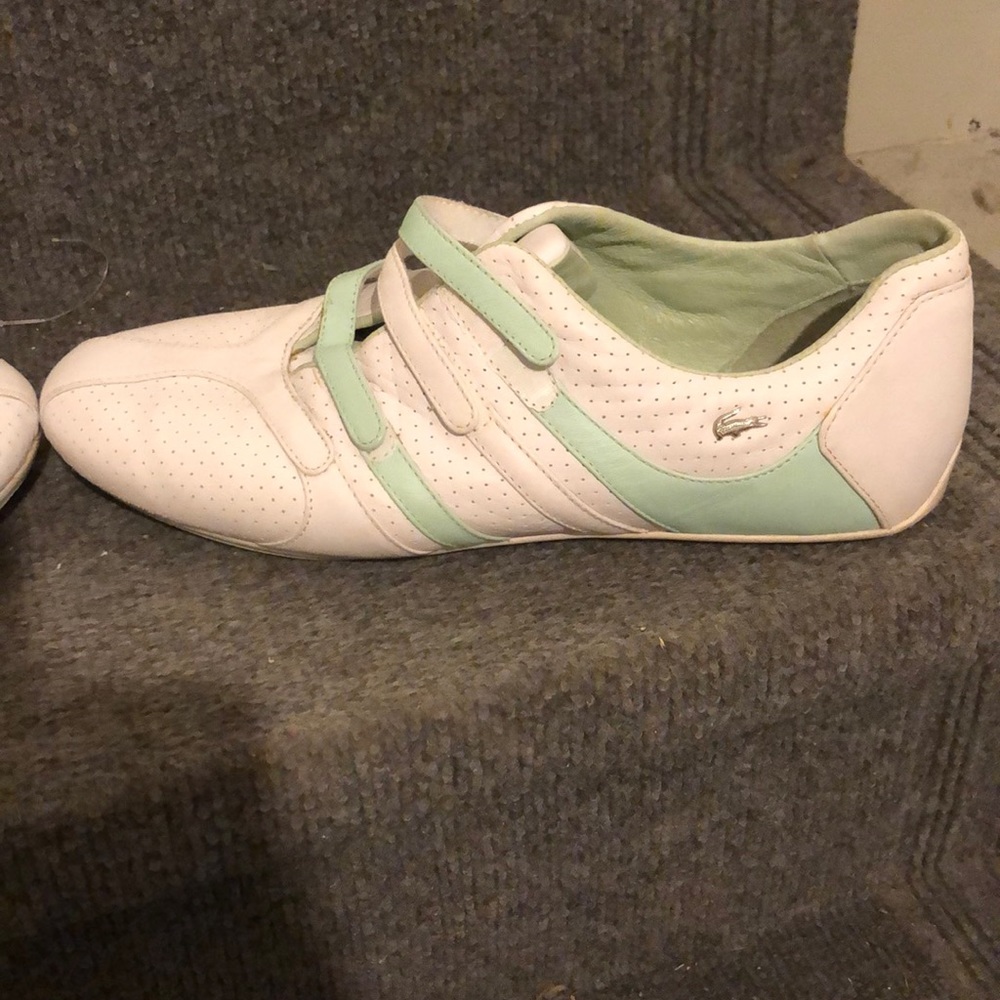 Lacoste White and Mint Shoes